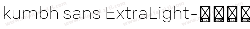 kumbh sans ExtraLight字体转换